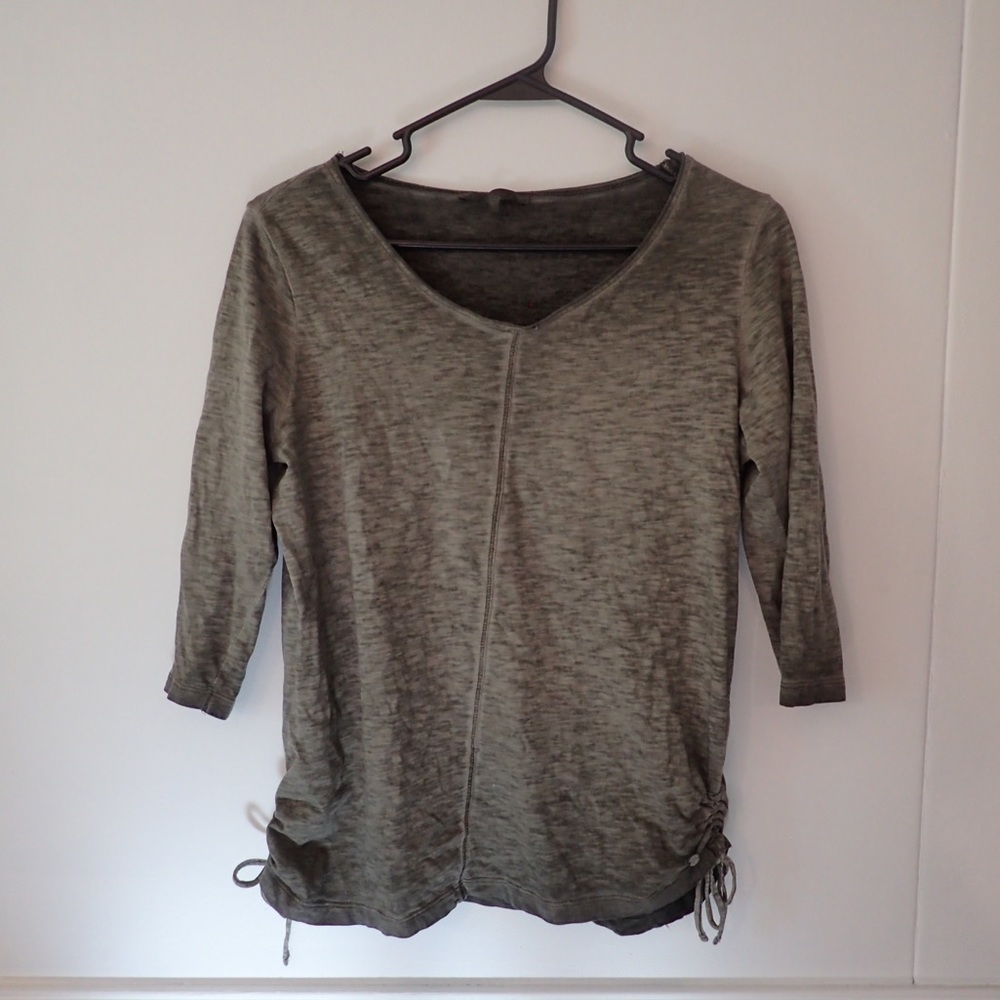 Grey Cecil 3/4 Lengths Long Sleeve T-Shirt